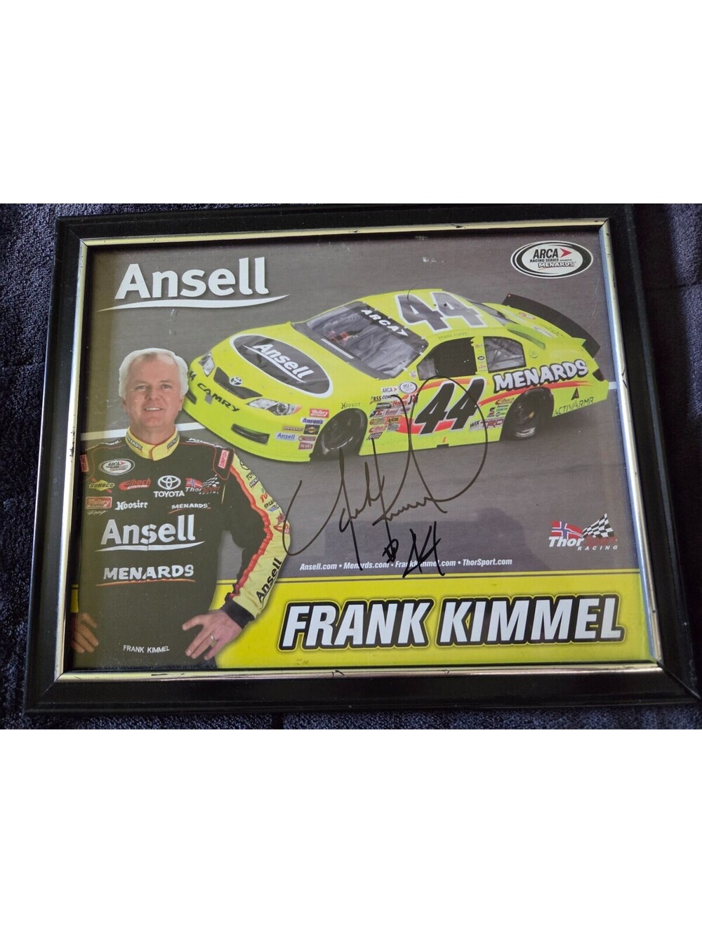 Frank Kimmel Signed Framed ARCA Menards Autograph Promo Picture